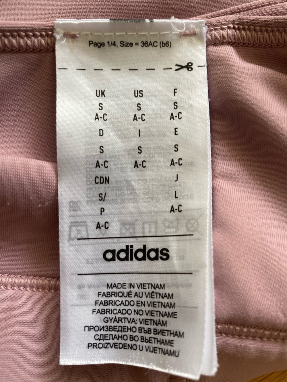 adidas Mauve Pink Crossback Sports Bra - Picture 2 of 5